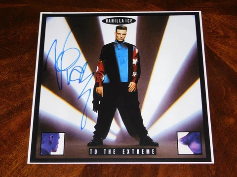 VANILLA ICE SIGNED TO THE EXTREME 12X12 ALBUM COVER PHOTO HIP HOP RAPPER!!! Cover