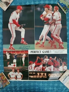 VINTAGE - TOM BROWNING GEDENKPLAKAT "NO HITTER" HANDSIGNIERT NEU 1988 - Bild 1 von 3