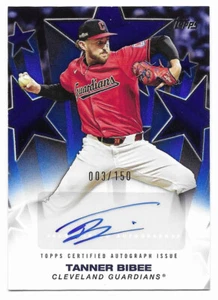 2025 Topps Series 2 Baseball Stars Auto Blue Tanner Bibee #003/150 (BSA2-TB) - Picture 1 of 2