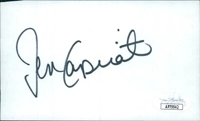 Jennifer Capriati Tennis Star Signed 3x5 Index Card JSA Authenticated - Image 1 of 2
