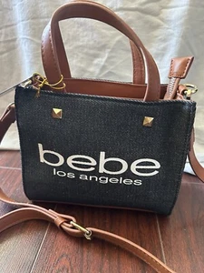 NUEVO CON ETIQUETAS BOLSO BANDOLERA BEBE RIAN DENIM ASA SUPERIOR MONEDERO DENIM OSCURO Lindo Elegante * - Imagen 1 de 15