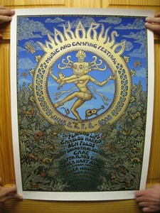 Wakarusa Flaming Lèvres The Emmylou Harris Ben Plis Cinq 5 Affiche Sérigraphie - Picture 1 of 3