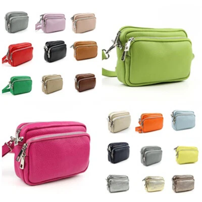 VERA PELLE ITALY echt Leder Umhängetasche Schultertasche Crossbody Bag Damen Tasche UT-4017