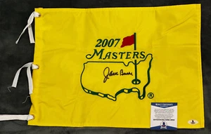 Jack Burke Jr ""1956 Masters Champ"" Bandiera Masters Firmata Autografata BECKETT BAS - Foto 1 di 4