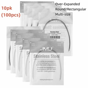 10PK Ortodoncia Acero Inoxidable Arco Alambre Sobreexpandido Redondo/Rectangular - Imagen 1 de 17
