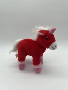 Russ Plüsch Make Someone Happy Love Einhorn 6 Zoll stehend Stofftier rot Schiff - Bild 1 von 7