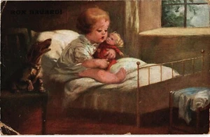 Alte AK Vintage Mädchen und Spielzeugpuppen (910) - Bild 1 von 2