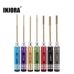 INJORA HSS Hexagonal Screwdriver Nut Driver Tool for TRX4M SCX24 FMS FCX24 FCX18 - Picture 1 of 10