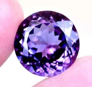 Lila Saphir 5,50 ct natürlicher zertifizierter runder Schliff loser Edelstein mit Geschenk - Bild 1 von 7