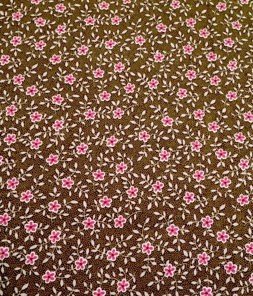 Tela floral de algodón gallo rojo W46”xL3Y margaritas rojas y verdes guisantes en blanco 8815 Foto 1 de 4