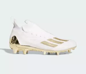 Tacchetti da calcio da uomo Adidas Adizero Primeknit oro bianco nuovi con etichette GX5100 taglia 9,5 - Foto 1 di 5