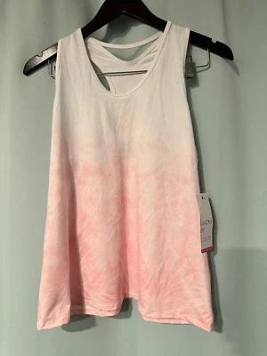 Camiseta sin mangas de tenis para mujer Lucky in Love blanca/rosa nueva con etiquetas, ajustada XL, vaportex Foto 1 de 4