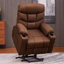 Large Power Lift Recliner Chair w/Heat Massage USB Charge Port Electric Recliner