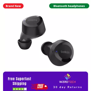 Belkin SoundForm Bolt AUC009BTBLK Bluetooth wireless Headphones Black Brand New - Picture 1 of 8