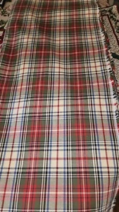 Red Tartan/plaid Print Midweight Cotton Fabric Cushions Etc 3 Yards 13" X 56"W - Picture 1 of 5