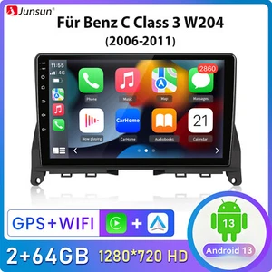 Android13 Carplay Autoradio GPS WIFI SWC Für Mercedes C Class W204 S204 2+64G BT - Bild 1 von 13