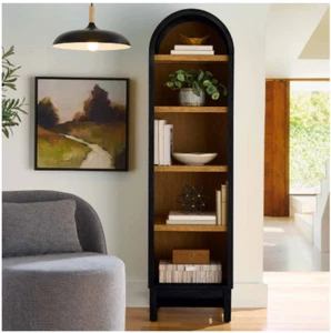 Juliet Narrow Arch Bookcase Better Homes & Gardens | Rich Black Finish - Picture 1 of 10