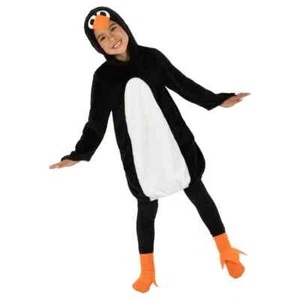 Kids Penguin Costume Size S-XL Boys Girls Animal Halloween Christmas Fancy Dress - Picture 1 of 6