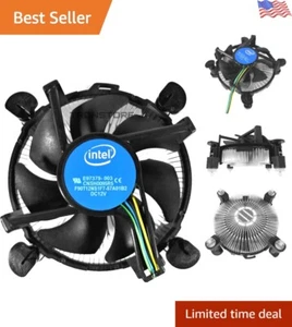 Aluminum CPU Cooler with Pre-Applied Thermal Paste & Low Noise Operation (30 dB) - Picture 1 of 6