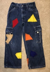 Levis Strauss Unique Boys Blue Jeans Red Tag Adjustable Waist Size 7 - Picture 1 of 12