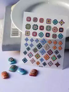 1sheet Geometric Flower Pattern Nail Art Sticker Nail Decals Nail Decoration - Picture 1 of 7