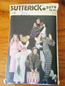 Butterick Children & Misses Costumes 3372 Clown Witch Princess Bunny Cat - Foto 1 di 2