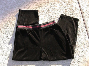 CLARITY - BLACK VELOUR PANTS XLARGE - SHORT LENGTH 29" NEW - Picture 1 of 1