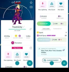 Toxtricity (akute Form) Dynamax | registrierte Börse | Pokemon Trade Go✨ - Bild 1 von 2