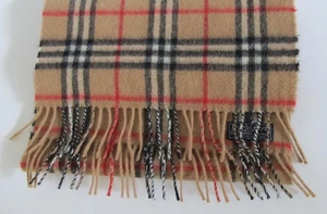 Vintage BURBERRY klassischer karierter Halstuch 50% Kaschmir/50% Wolle - Bild 1 von 1