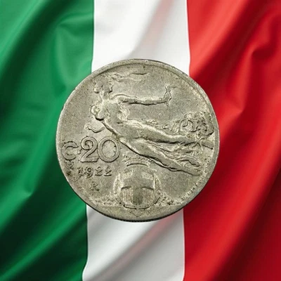 1922 R 意大利 20 Centesimi - 联合船舶 — 第 1/2 张图片