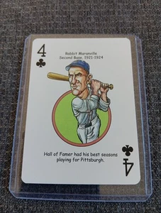Rabbit Maranville Card Pittsburgh Pirates Hero Decks Playing Card  Baseball Card - Picture 1 of 2