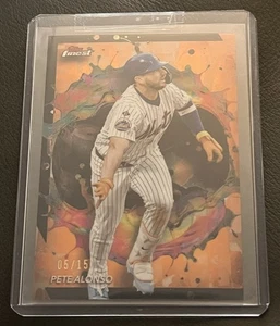 2024 Topps Finest Rare Orange Refractor, Pete Alonso, 05/15, Odds 1:227 Packs - Bild 1 von 5