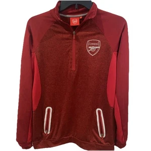Official Arsenal Merch  Boys Size 12 Red Long Sleeve Training Warm Up Shirt - Picture 1 of 9