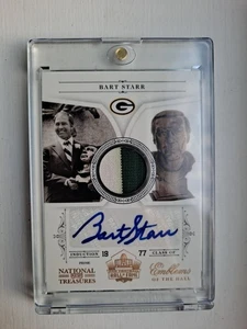Parche GU 2011 National Treasures Emblems of the Hall Bart Starr Packers automático/15 - Imagen 1 de 2