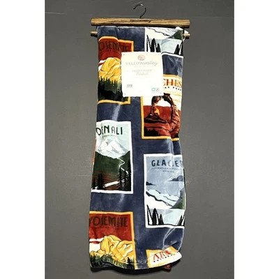National Parks Plush Fleece Throw Blanket 50X70” Denali Glacier Yellowstone NWT - Image 1 of 4