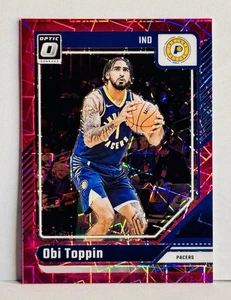 Obi Toppin Pink Velocity Prizm /79 SSP ✨ 2024-25 Donruss Optic #149 Pacers - Picture 1 of 2