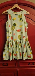 Lands End Childs Large Summer Fruit Themed Dress. Watermelon Sundress School EUC - Picture 1 of 3