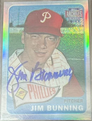 2002 Topps Archives Refractor JIM BUNNING #59 Phillies 🔥 Autograph 🔥 Auto 1/1 - Image 1 of 3