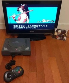 SNK Neo Geo CDZ Console Gray Region Free w/KOF95 Rare Tested Working from JAPAN