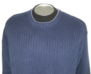 Herren Blau Pullover American Eagle Rundhals Gerippt Baumwollmischung Etikett L Ärmel 33 - Bild 1 von 3