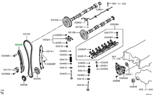 Mitsubishi Lancer Outlander Delica D:5 ASX GUIDE CHAIN TENSION 1141A015 Genuine - Bild 1 von 1