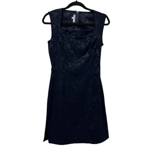 Rampage Navy Blue Floral Sleeveless Dress Mini Cocktail Party Small - Picture 1 of 11