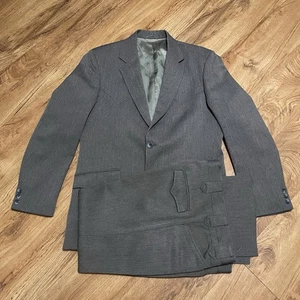 Circle S Ranch And Western Wear Gray Suit Blazer Pants Men 40R Vintage Made USA - Picture 1 of 16