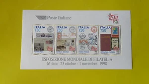 Republic Italian 1997 Sheet of Stamps New Esposizione Mondiale Di Philately T103 - Picture 1 of 1