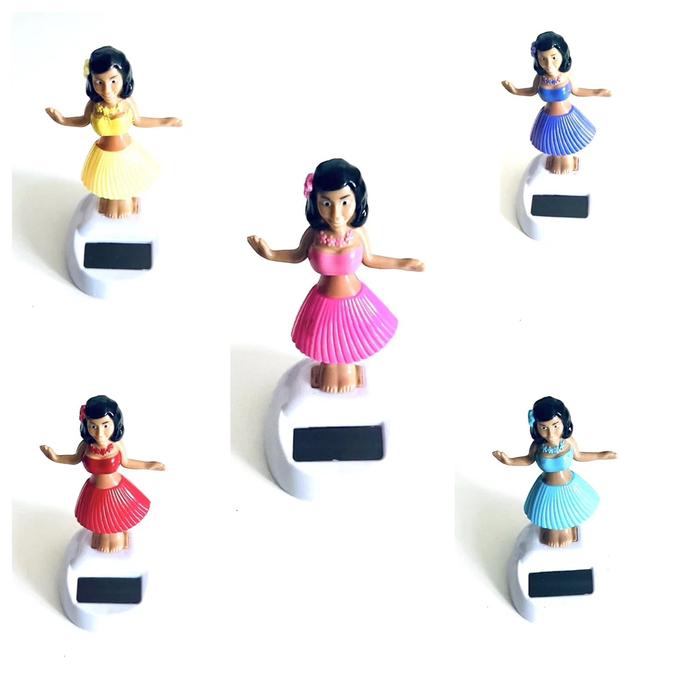 LOSMANN GMBH 3x Solar Figur Bikini Dame Solarfigur Dekoration Wackelfigur Hula Girl Auto Rot