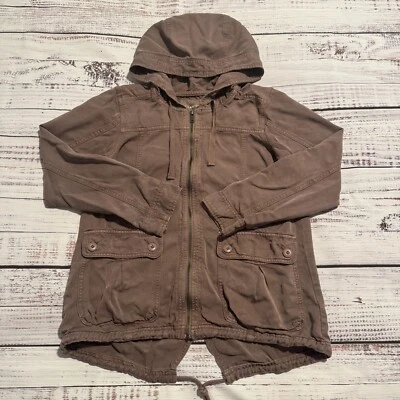 Chaqueta utilitaria American Eagle Outfitters con capucha cremallera completa malva para mujer talla S Foto 1 de 4