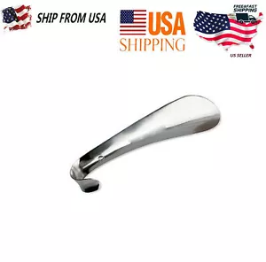 6 inch Hot Long Handled Metal Shoe Horn Lifter Stainless Steel with Hanging Hole - Picture 1 of 5