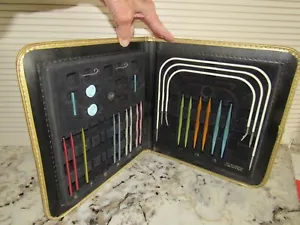 Vintage BOYE Needle Master Kit Circular Straight Knitting Needle Set Vinyl Case - Picture 1 of 9