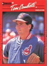 1990 Donruss Baseball Card Tom Candiotti Cleveland Indians #256