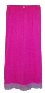HOT PINK Tricot LONGER SLIP & PANTY COMBO Men Women WAIST 24-34" LENGTH 38" - Picture 1 of 5